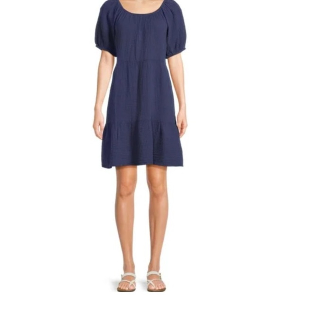 beachlunchlounge Blue Puff Sleeve Sundress